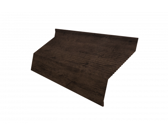 Ламель забора жалюзи Milan new gofr 0,45 Print Elite с пленкой Antique Wood TwinColor