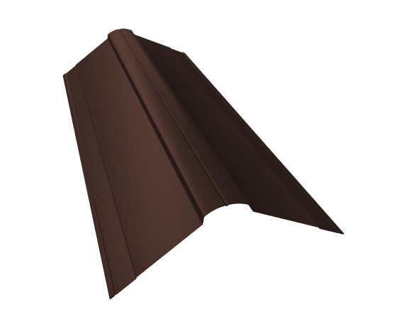Конёк полукруглый RAL Satin  8017 (шоколадный) 0,5мм