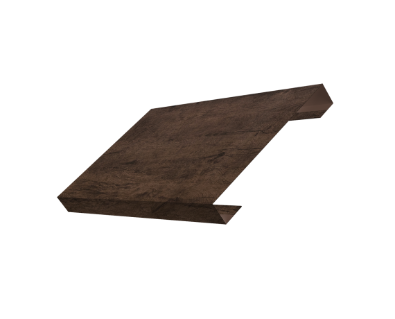 Ламель лицевая 150 забора жалюзи Texas 0,45 Print Elite с пленкой Antique Wood TwinColor