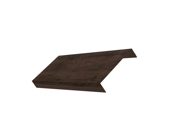 Ламель обратная 125 забора жалюзи Texas 0,45 Print Elite с пленкой Antique Wood TwinColor
