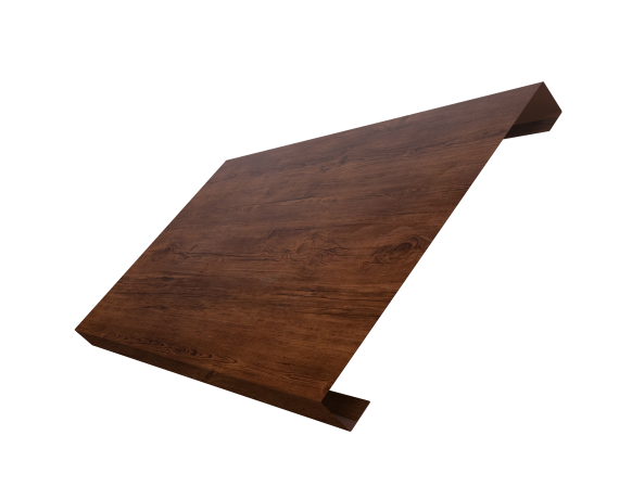 Ламель лицевая 200 забора жалюзи Texas 0,45 Print Elite с пленкой Cherry Wood TwinColor