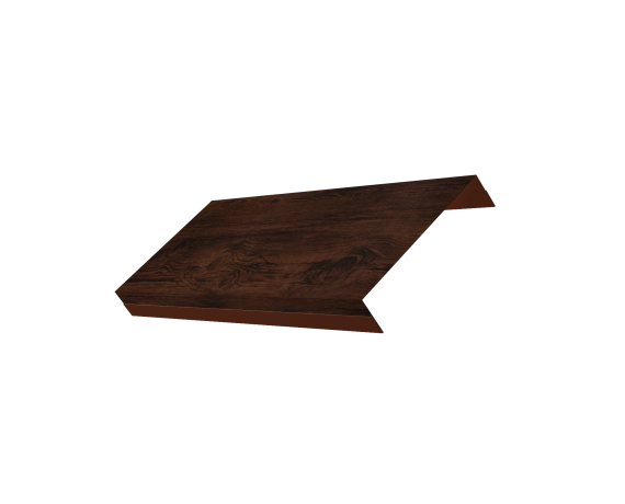 Ламель обратная 125 забора жалюзи Texas 0,45 Print Elite с пленкой Cherry Wood TwinColor