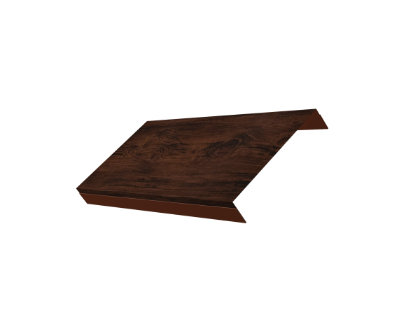 Ламель обратная 150 забора жалюзи Texas 0,45 Print Elite с пленкой Cherry Wood TwinColor