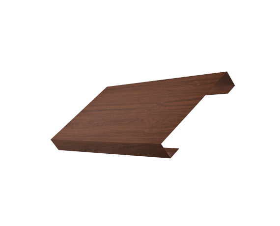 Ламель лицевая 125 забора жалюзи Texas 0,45 Print Elite с пленкой Choco Wood TwinColor