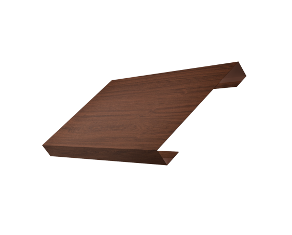 Ламель лицевая 150 забора жалюзи Texas 0,45 Print Elite с пленкой Choco Wood TwinColor