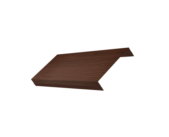 Ламель обратная 125 забора жалюзи Texas 0,45 Print Elite с пленкой Choco Wood TwinColor