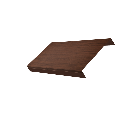 Ламель обратная 150 забора жалюзи Texas 0,45 Print Elite с пленкой Choco Wood TwinColor