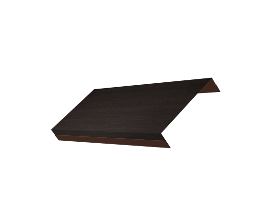 Ламель обратная 125 забора жалюзи Texas 0,45 Print Elite с пленкой Coffee Wood TwinColor