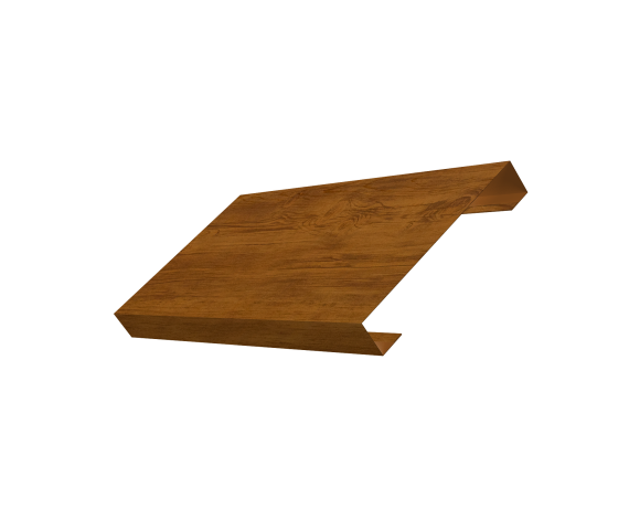 Ламель лицевая 125 забора жалюзи Texas 0,45 Print Elite с пленкой Golden Wood TwinColor