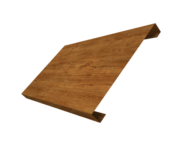 Ламель лицевая 200 забора жалюзи Texas 0,45 Print Elite с пленкой Golden Wood TwinColor
