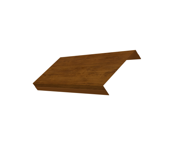 Ламель обратная 125 забора жалюзи Texas 0,45 Print Elite с пленкой Golden Wood TwinColor