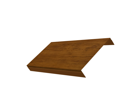 Ламель обратная 150 забора жалюзи Texas 0,45 Print Elite с пленкой Golden Wood TwinColor
