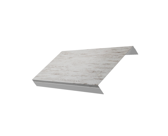 Ламель обратная 150 забора жалюзи Texas 0,45 Print Elite с пленкой Snow Wood TwinColor