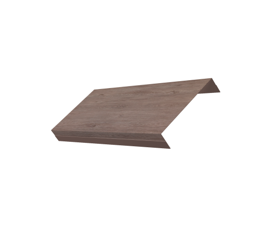 Ламель обратная 125 забора жалюзи Texas 0,45 Print Elite с пленкой White Wood TwinColor