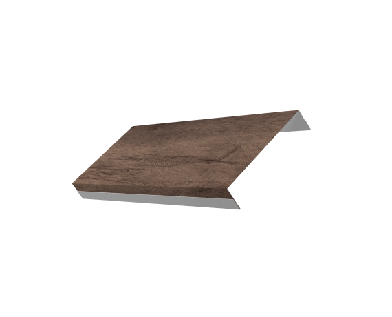 Ламель обратная 125 забора жалюзи Texas 0,45 Print Premium с пленкой Almond Wood Fresh