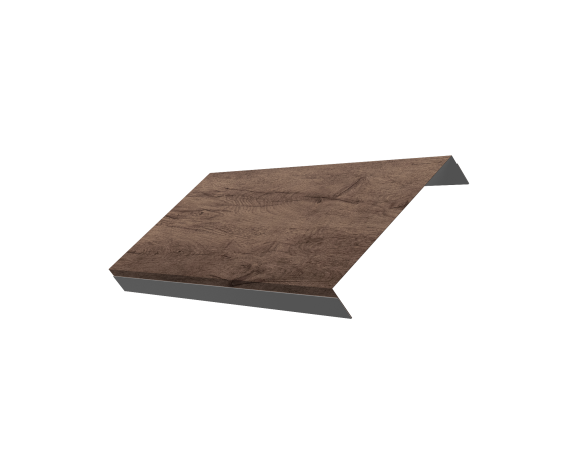 Ламель обратная 150 забора жалюзи Texas 0,45 Print Premium с пленкой Almond Wood Fresh