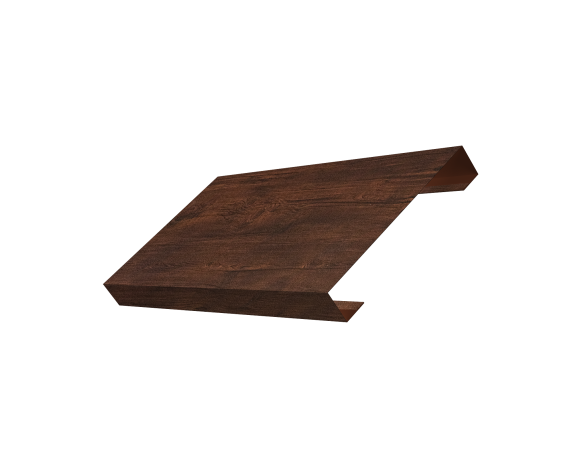 Ламель лицевая 125 забора жалюзи Texas 0,45 Print Premium с пленкой Cherry Wood Dark FTC