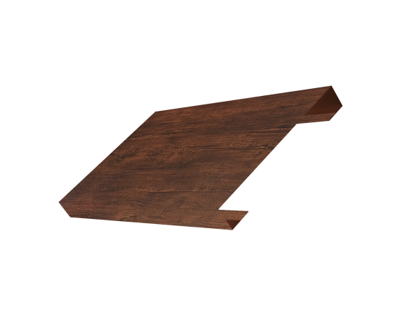 Ламель лицевая 150 забора жалюзи Texas 0,45 Print Premium с пленкой Cherry Wood Dark FTC