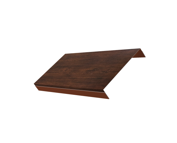 Ламель обратная 150 забора жалюзи Texas 0,45 Print Premium с пленкой Cherry Wood Dark FTC