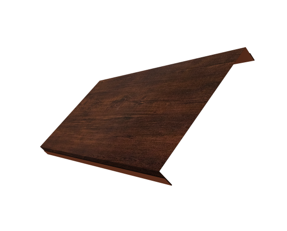 Ламель обратная 200 забора жалюзи Texas 0,45 Print Premium с пленкой Cherry Wood Dark FTC