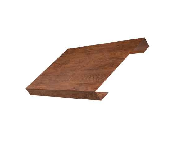 Ламель лицевая 150 забора жалюзи Texas 0,45 Print Premium с пленкой Golden Wood Fresh TwinColor