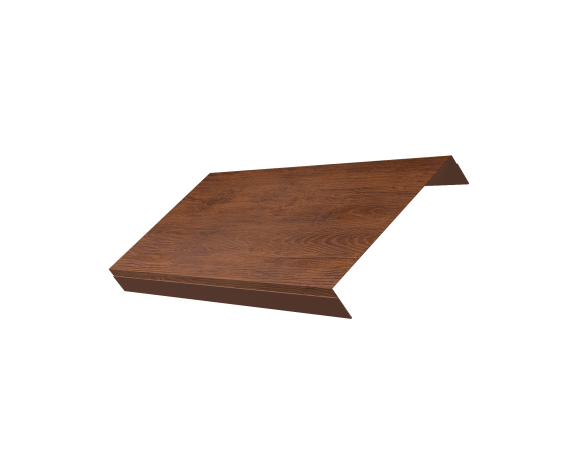 Ламель обратная 150 забора жалюзи Texas 0,45 Print Premium с пленкой Golden Wood Fresh TwinColor