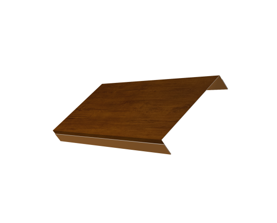 Ламель обратная 150 забора жалюзи Texas 0,45 Print Premium с пленкой Golden Wood Intense FTC