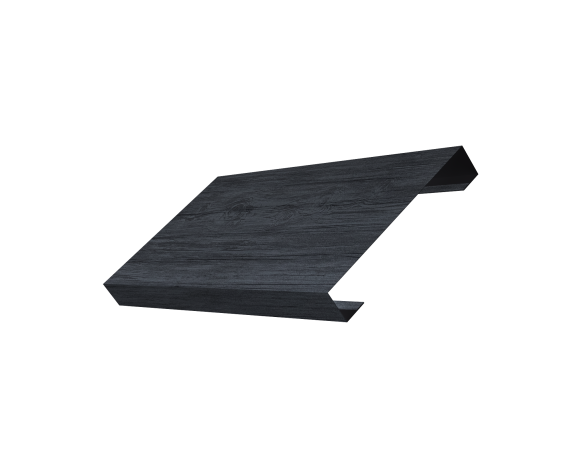 Ламель лицевая 125 забора жалюзи Texas 0,45 Print Premium с пленкой Grey Wood TwinColor