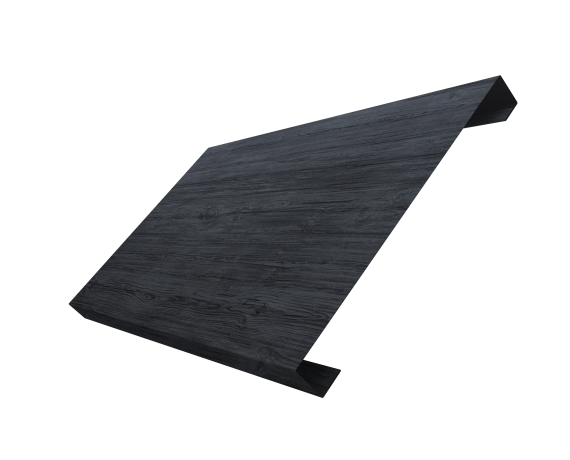Ламель лицевая 200 забора жалюзи Texas 0,45 Print Premium с пленкой Grey Wood TwinColor