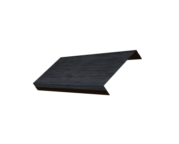 Ламель обратная 125 забора жалюзи Texas 0,45 Print Premium с пленкой Grey Wood TwinColor