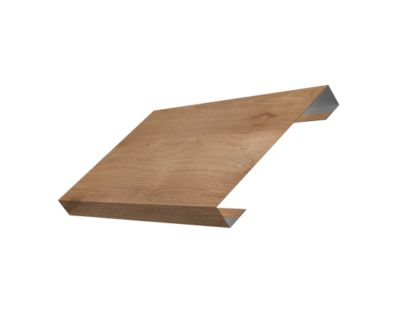 Ламель лицевая 150 забора жалюзи Texas 0,45 Print Premium с пленкой Pine Wood Fresh