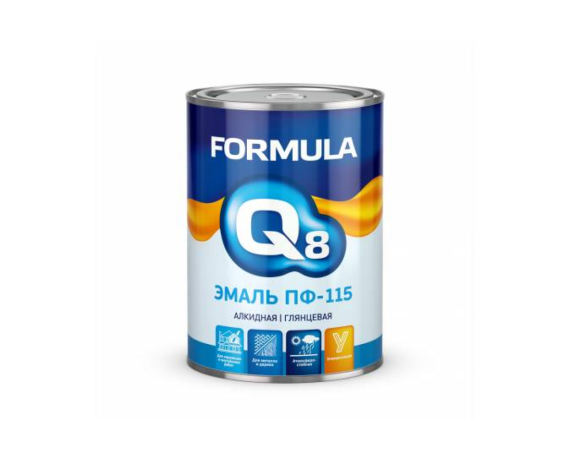 FORMULA Эмаль ПФ-115 Q8 престиж черная 0,9 кг