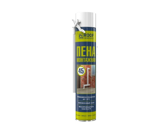 Пена монтажная Roof Complect бытовая 45 1000мл/650гр