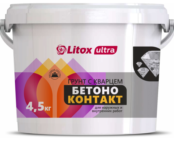 Грунтовка Бетоноконтакт Litox Ultra 4,5 кг ЛИТОКС