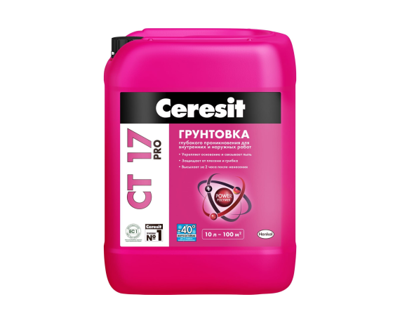 Грунтовка для укрепления оснований CERESIT CT17 Pro Зима 10 л