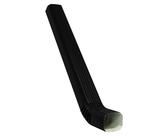 Труба прямоугольная с коленом 3м Vortex RAL 9005 Matt