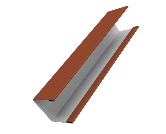 Крышка жалюзи Milan Slim 0,45 Drap RAL 8004 терракота (2,5м)