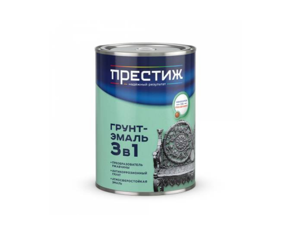 Престиж Грунт-Эмаль по ржавчине зеленая 0,9 кг