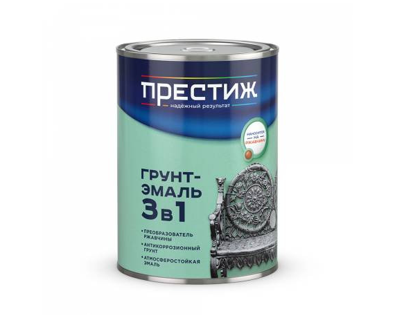 Престиж Грунт-Эмаль по ржавчине желтая 0,9 кг
