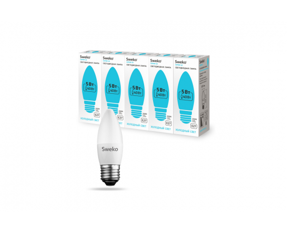 Лампа светодиодная 42 серия 42LED-C35-5W-230-4000К-E27