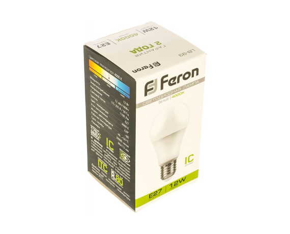 Лампа светодиодная FERON LB-93 32 LED (12W) 230V Е27 4000K A60