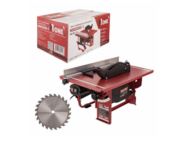 Пила стационарная электр. Number one NSE200-1(90Вт,200мм диск,гл.проп.90-45мм,под 45-35мм,стол)