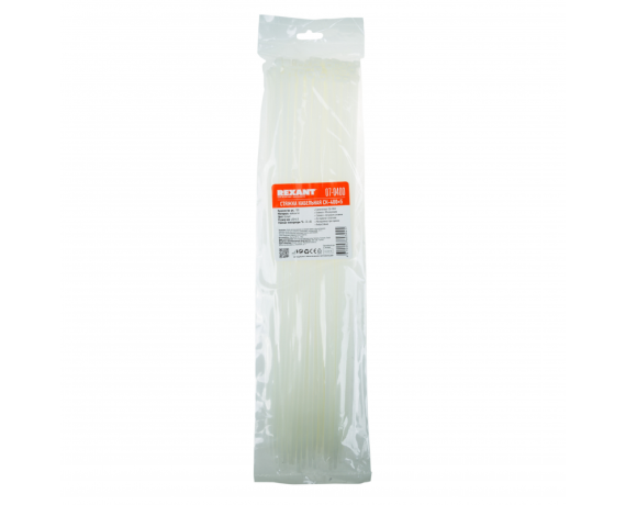 Хомут-стяжка нейлоновый 4,8*400 REXANT белые