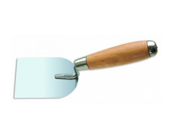 Кельма-шпатель штукатура из нерж.стали с деревянной ручкой 80 мм 3027280