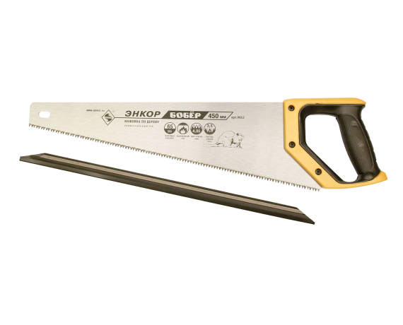 Ножовка закаленный зуб Бобер 450 мм Энкор