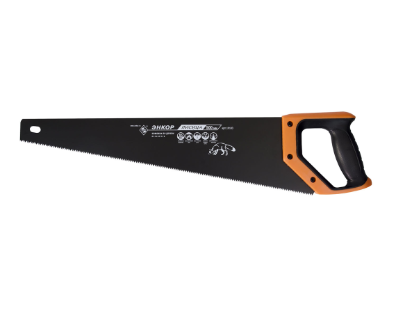 Ножовка закаленный зуб Лисица 500 мм Энкор