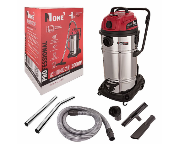Пылесос строительный VC3000/80-2HP(80л, 3000Вт,3мшланг, 2двигателя,встр.розетка)№1