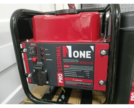 Генератор бенз.инверт.NIG1200-IS-PRO(1,2кВт,220В,4-х такт,3.2л,с2,2л,бензин,ручн.зап,медь,кожух)№1