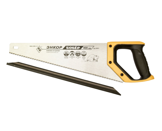 Ножовка закаленный зуб Бобер 400мм.Энкор