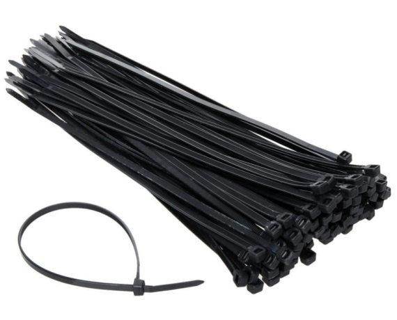 Хомут-стяжка ленточная 3*200 черный (100шт)